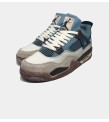 Nike Air Jordan Retro 4 Blue And White Snorlax Custom