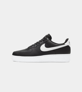Nike Air Force 1 Low 07 Black White Pebbled Leather